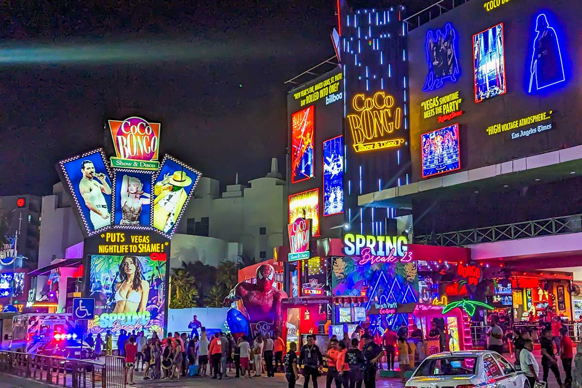 The entrance to Coco Bongo in Cancun, Mexico Hotel Zone