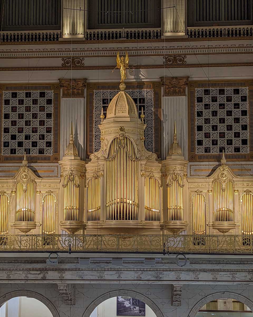 The organ at Macy's during the Macy's Organ concert in Philadelphia