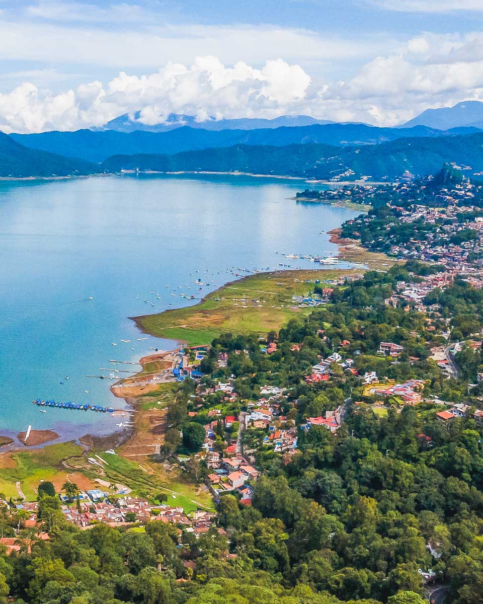 Town of Valle de Bravo from above!
