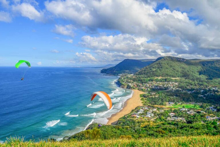 Views of Stanwell Beach in Stanwell Park, Australia