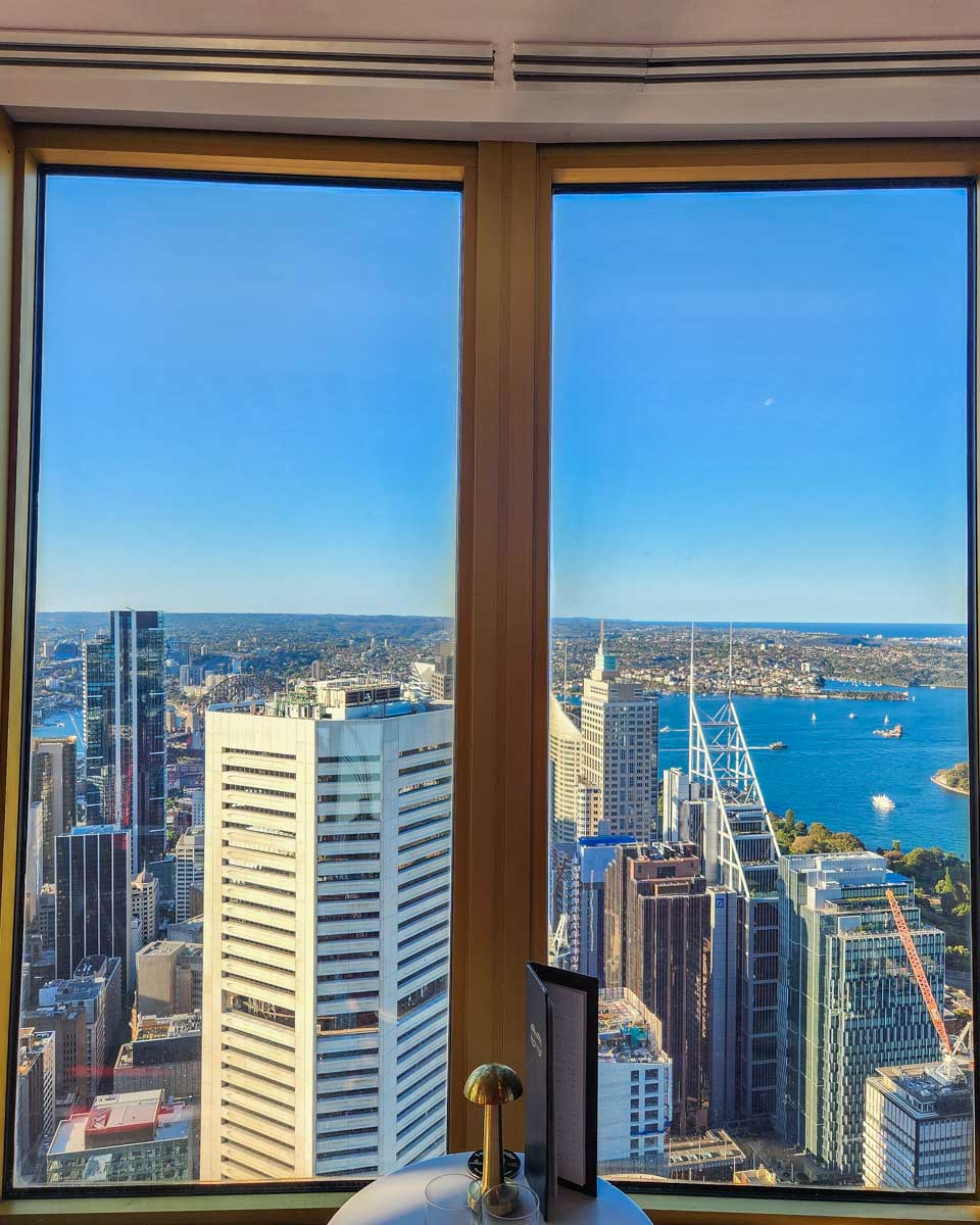 Views out the window of Sydney Tower at Sydney CBD