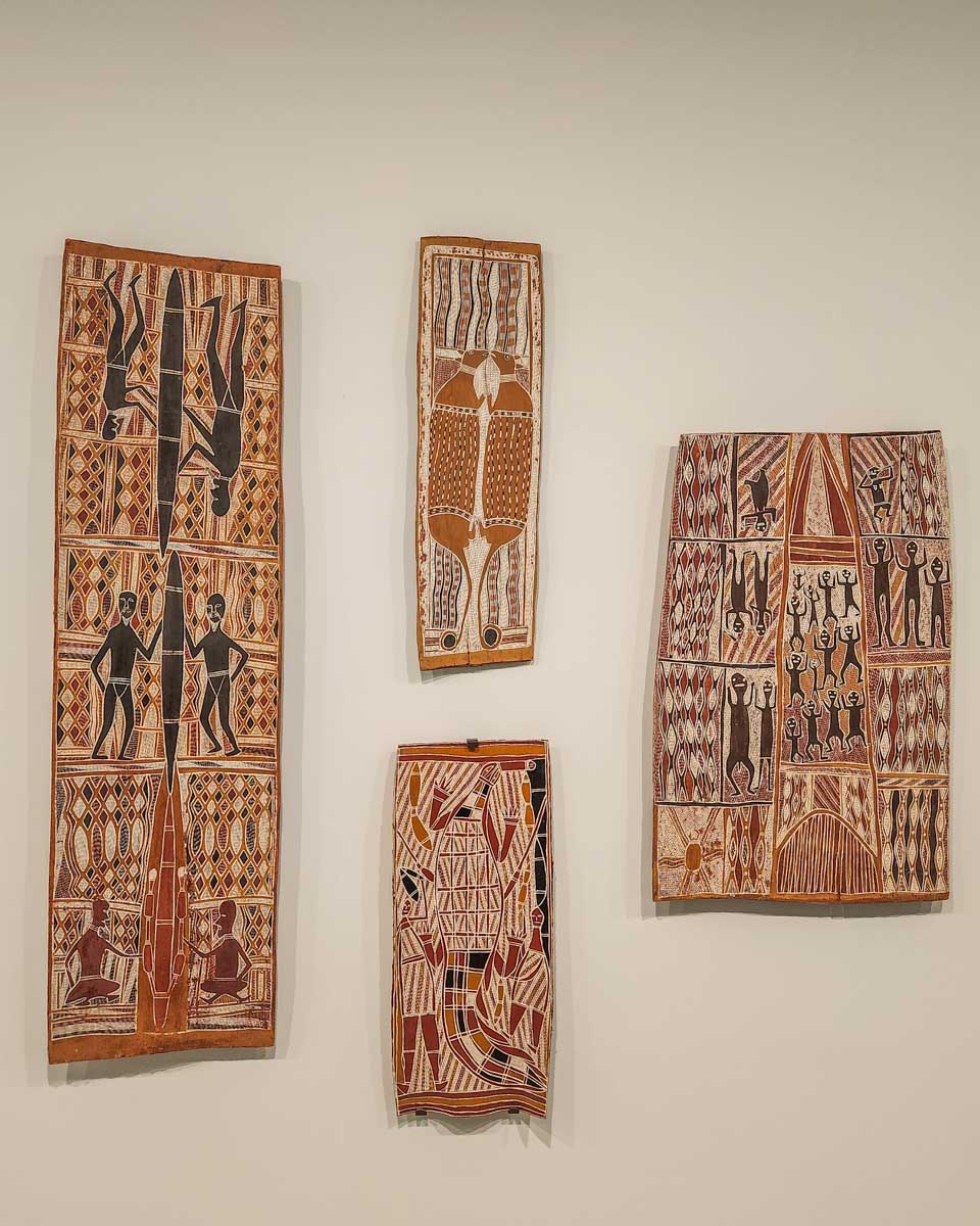 Art work on a wall at the Art Gallery of New South Wales in Sydney, Australia