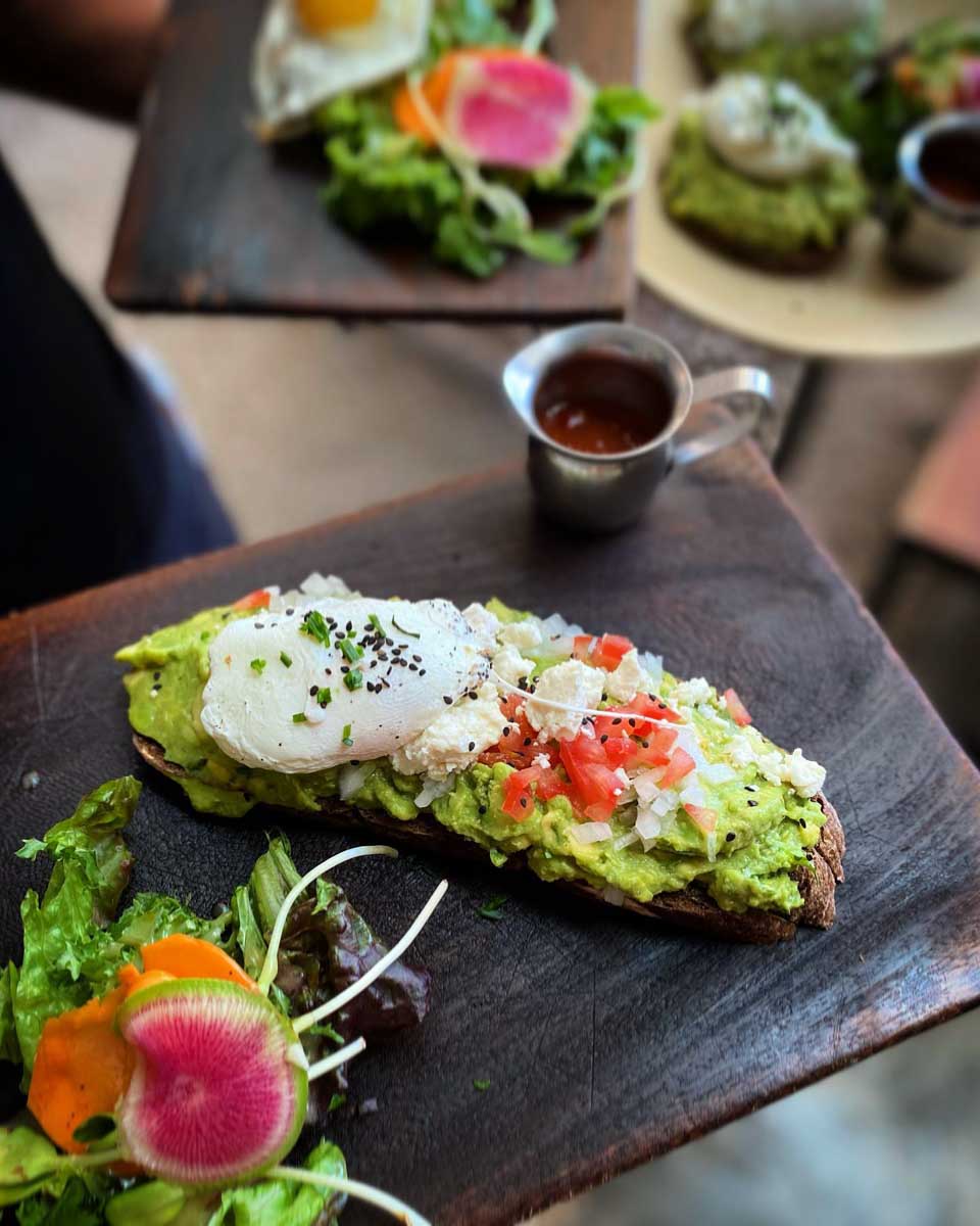 Avo toast at DelCielo