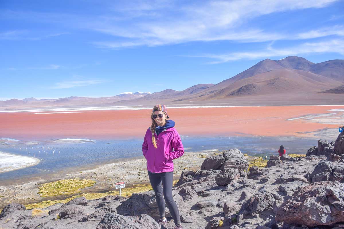 Bailey poses for a photo at the Uyuni Salt Flat