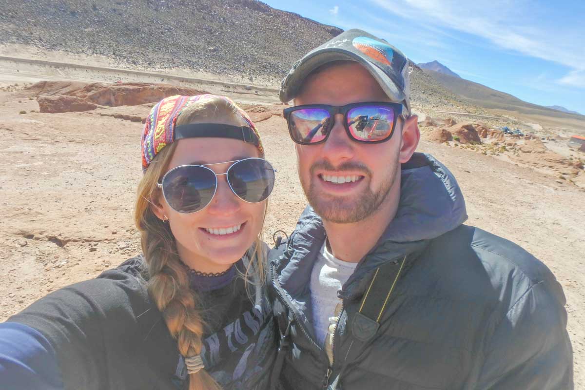Daniela and Bailey take a selfie on the Uyuni Salt Flat
