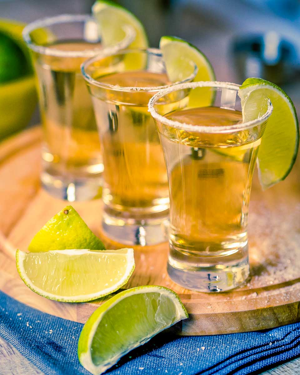 Three-tequila-shots-in-Mexico