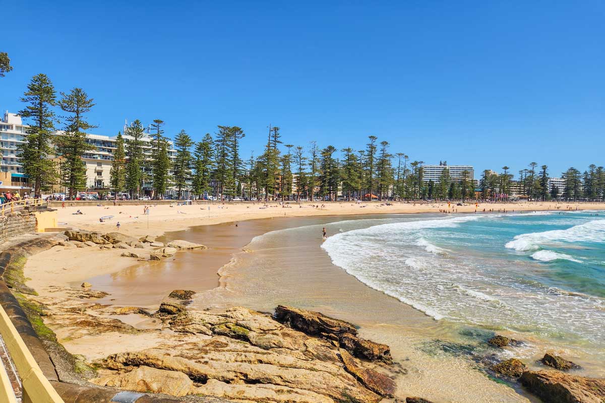 View of Manly Beach in Sydney, Australia