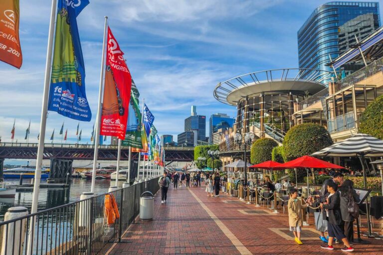 Walkway in Darling Harbour in Sydney