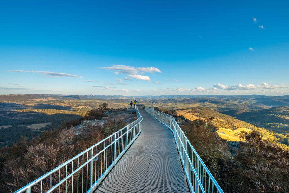 Walkway overlooking Blue Mountains National Park