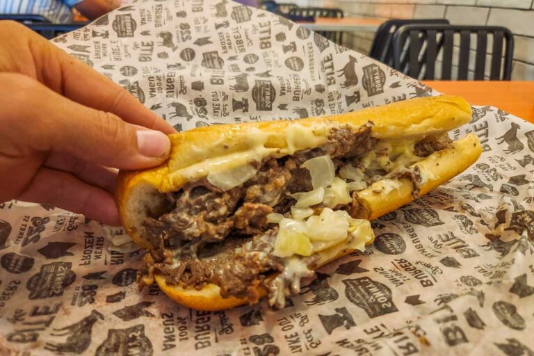 A cheese steak from Sonny’s in Philadelphia