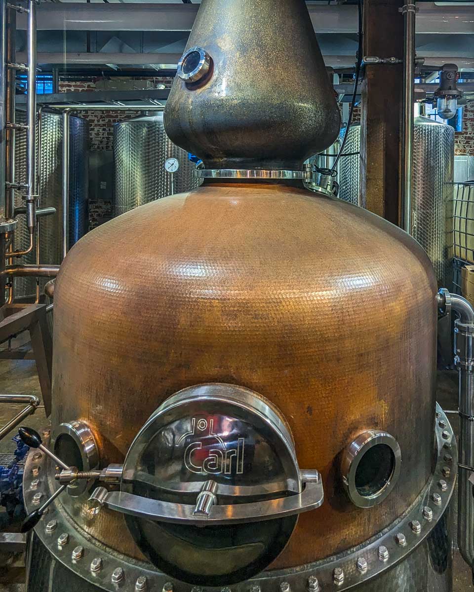 A still inside the Spirit of York Distillery in Toronto Distillery District