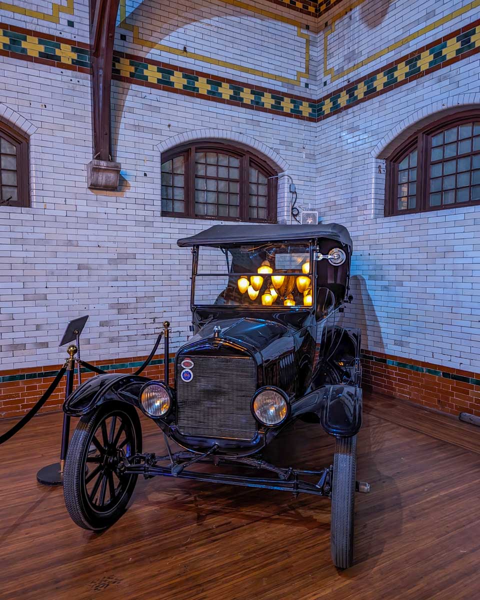 An old car at the car museum at Casa Loma, Toronto