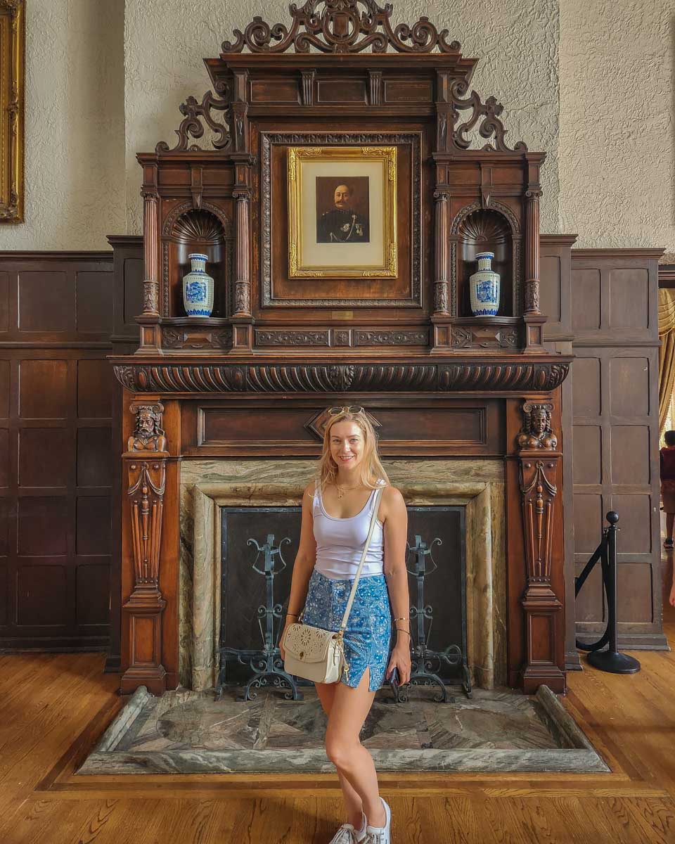 Bailey poses for a photo in Casa Loma, Toronto