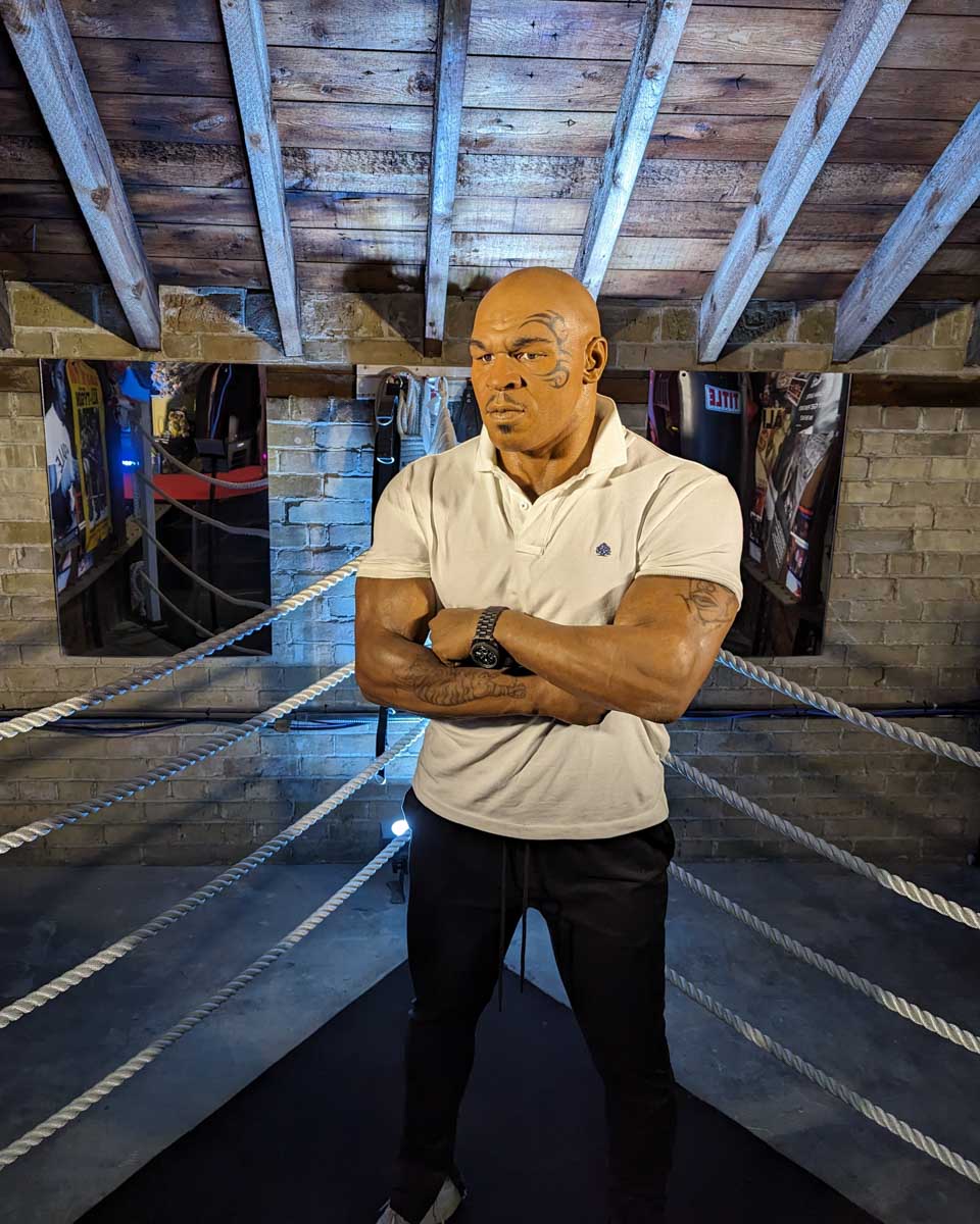 Mike Tyson wax statue at Casa Loma, Toronto