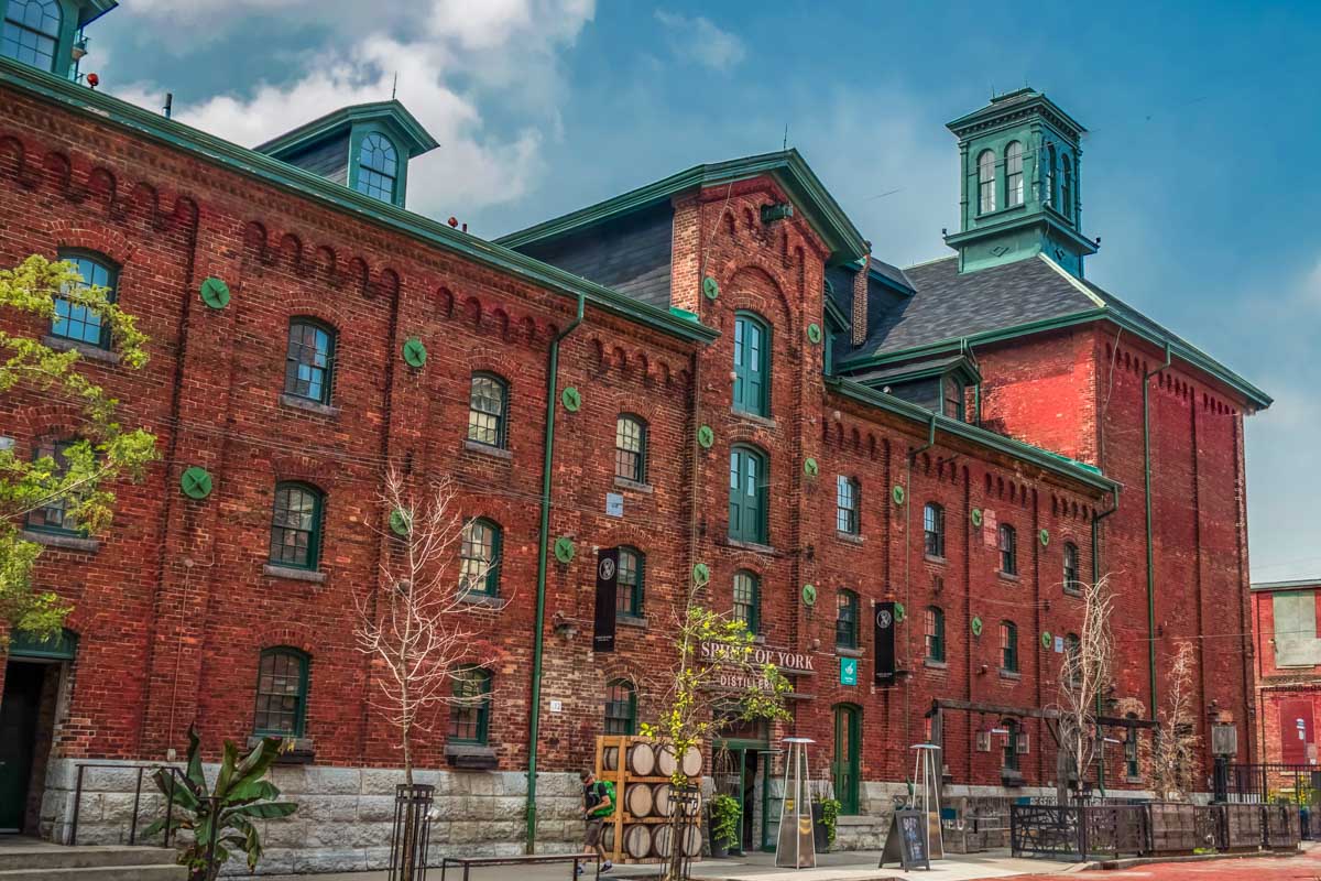 Old building in the Toronto Distillery District