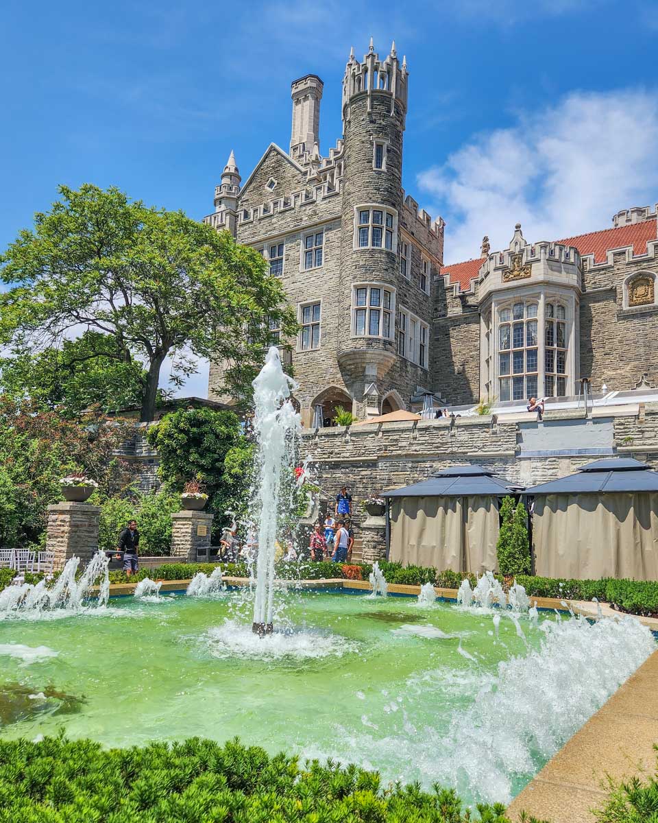 Outdoor fountain at Casa Loma, Toronto
