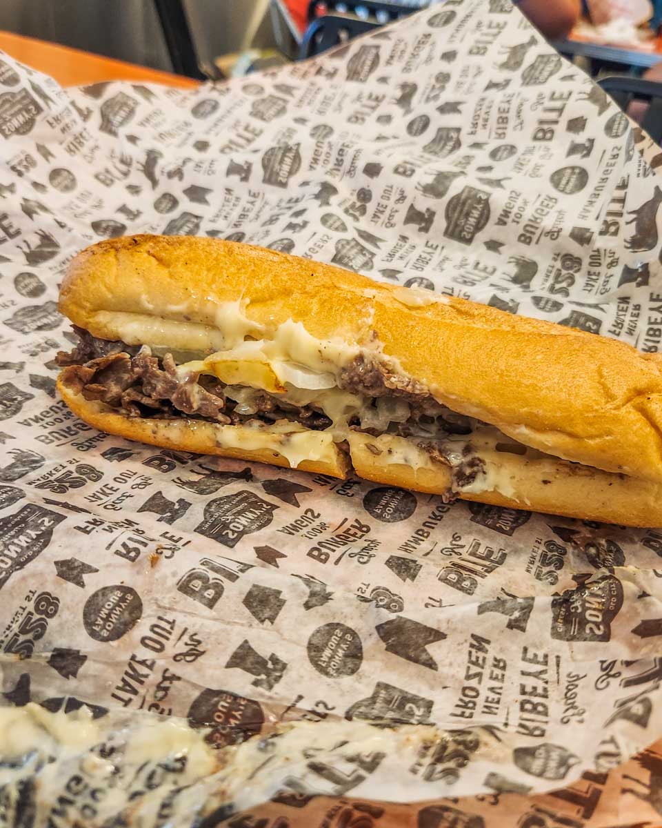 Sonny’s cheese steak in Philadelphia