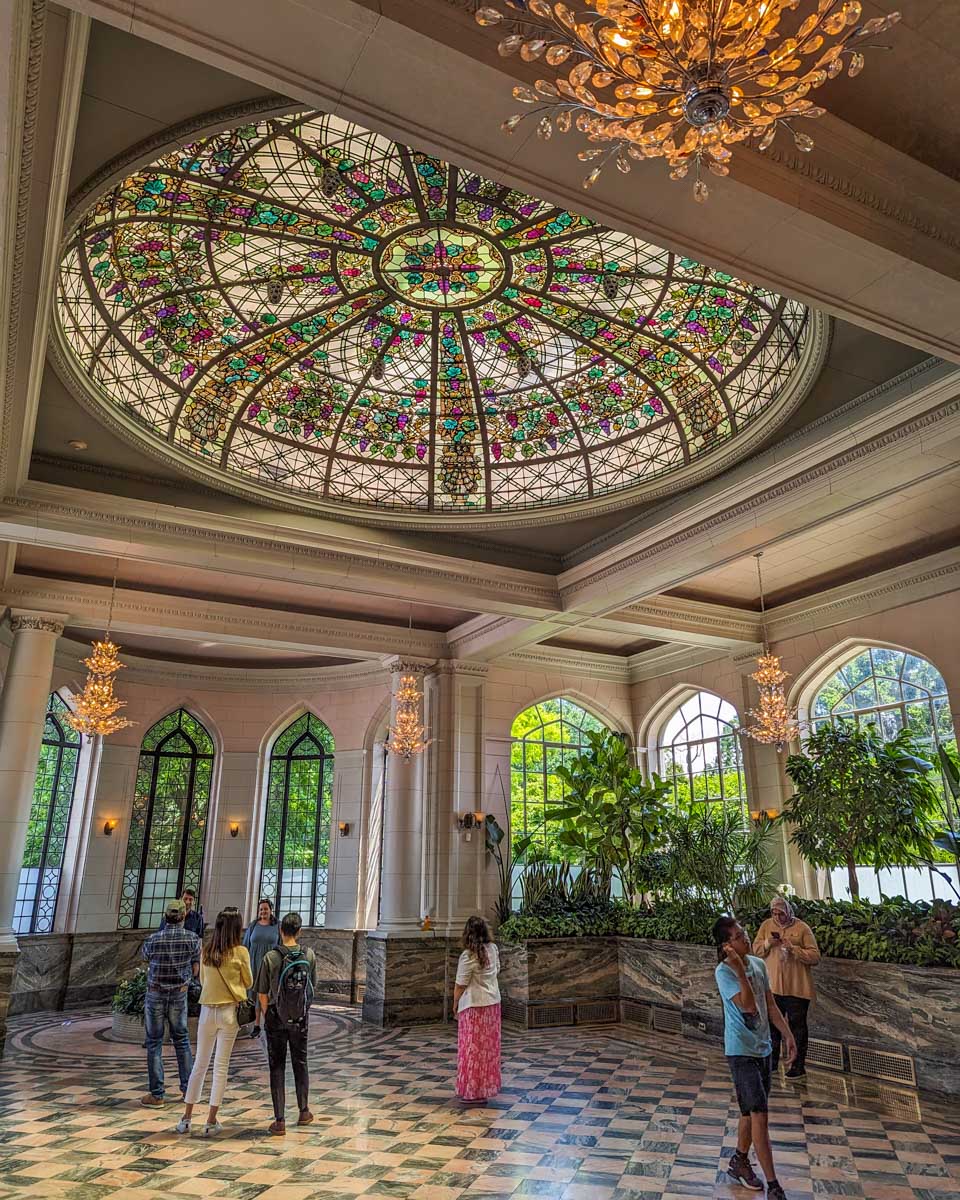 Stain glass roof at Casa Loma in Toronto