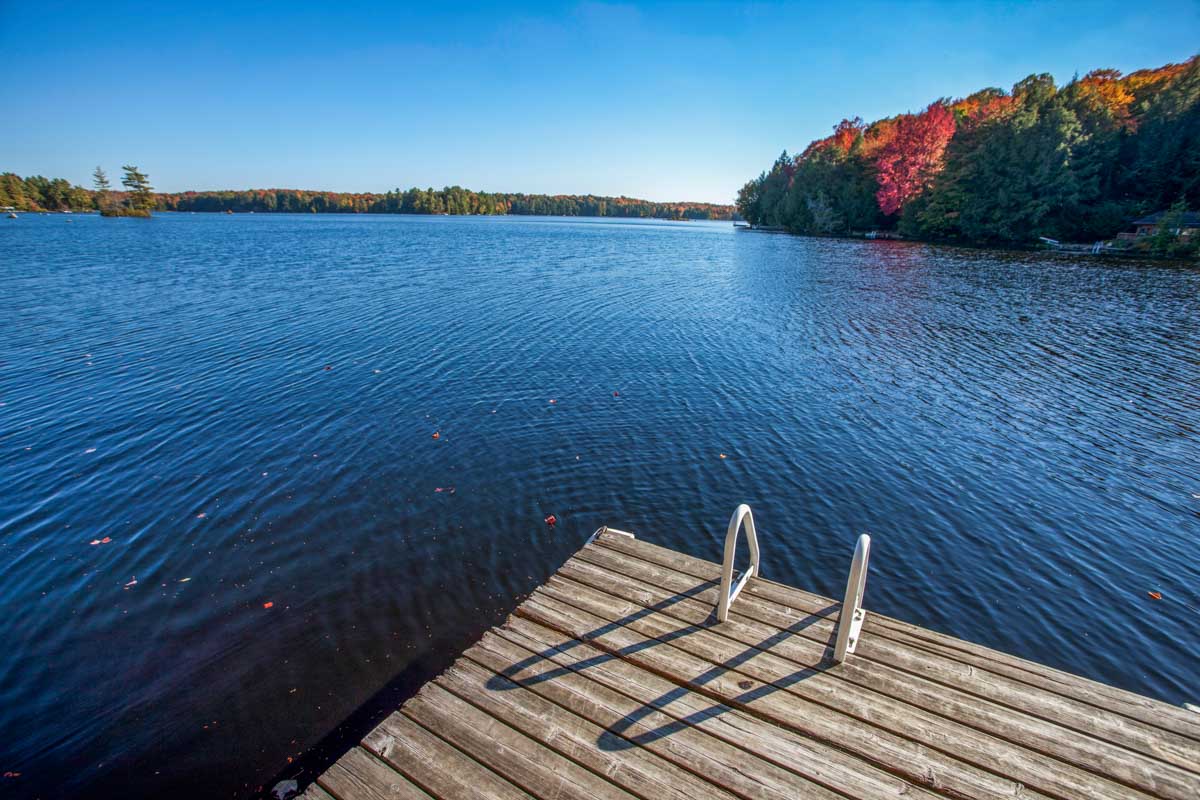 Beautiful views over the lake in Muskoka, Ontario
