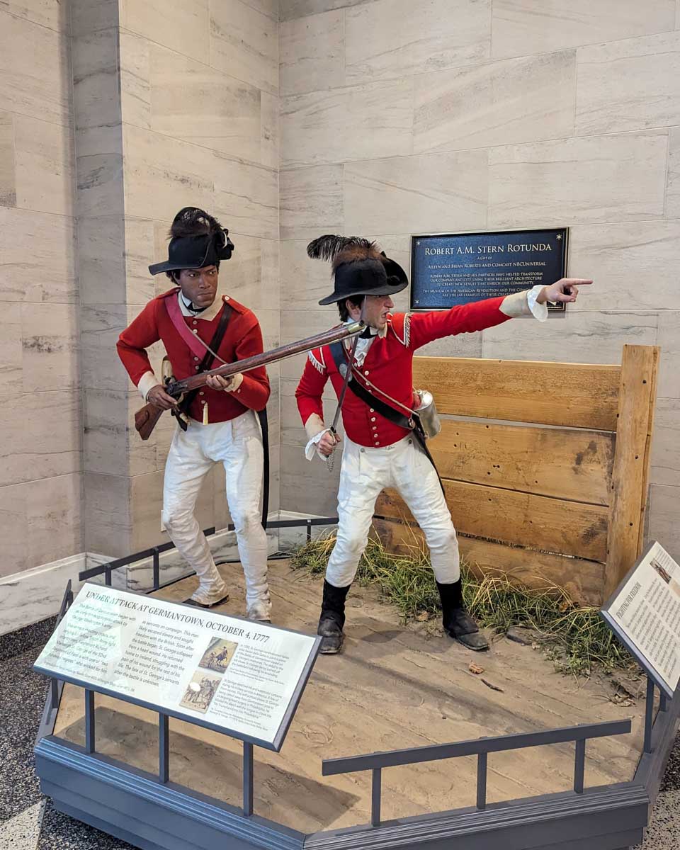 Display inside the Museum of the American Revolution