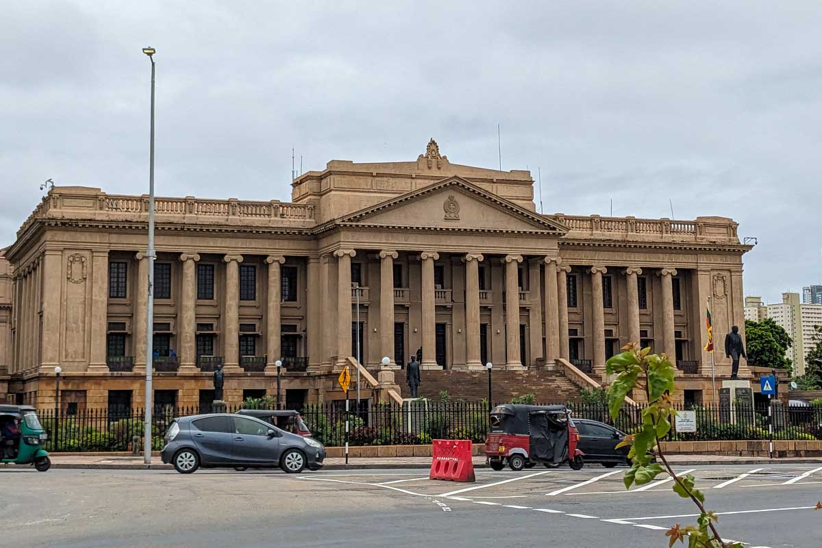 Looking at Colombo Fort from the street Colombo Sri Lanka