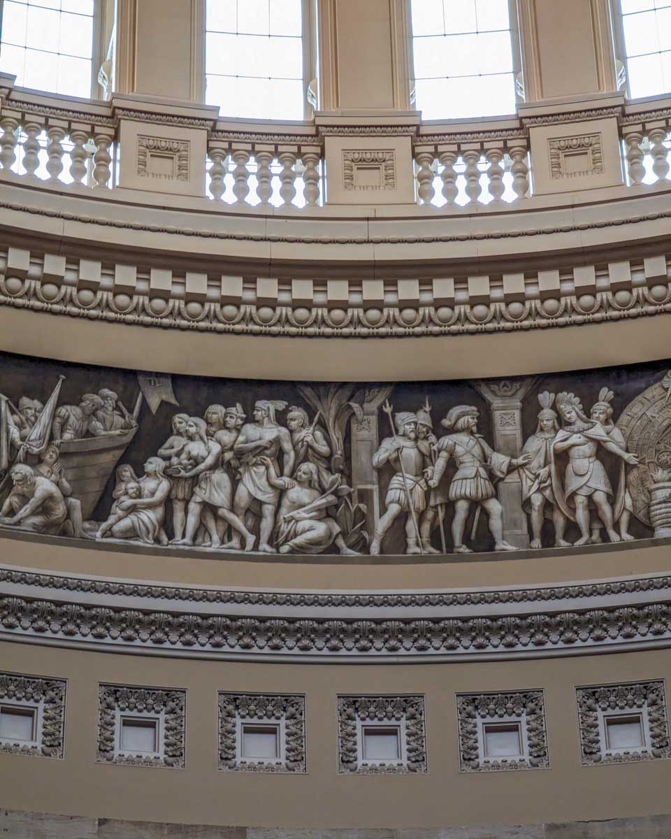 Painting inside the United States Capitol in Washington DC