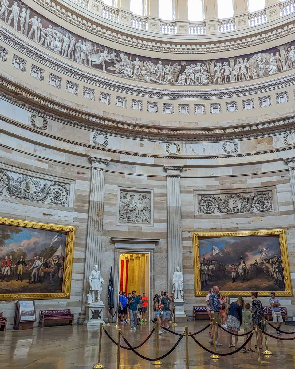 People tour the United States Capitol in Washington DC