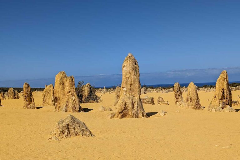 Pinnacles in the desert and clouds australia