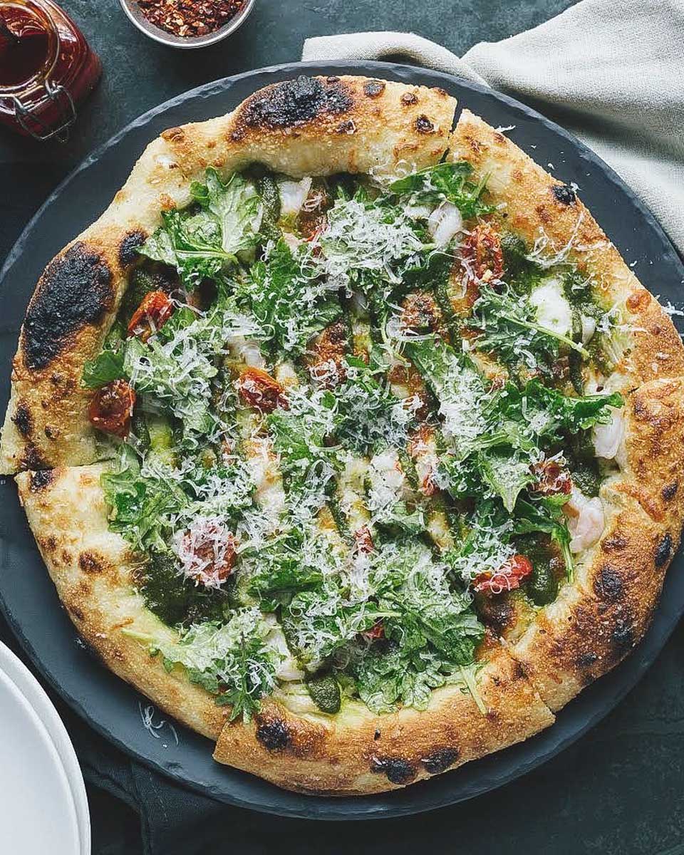 Pizza from King Taps Lakeside Downtown Kelowna BC Canada