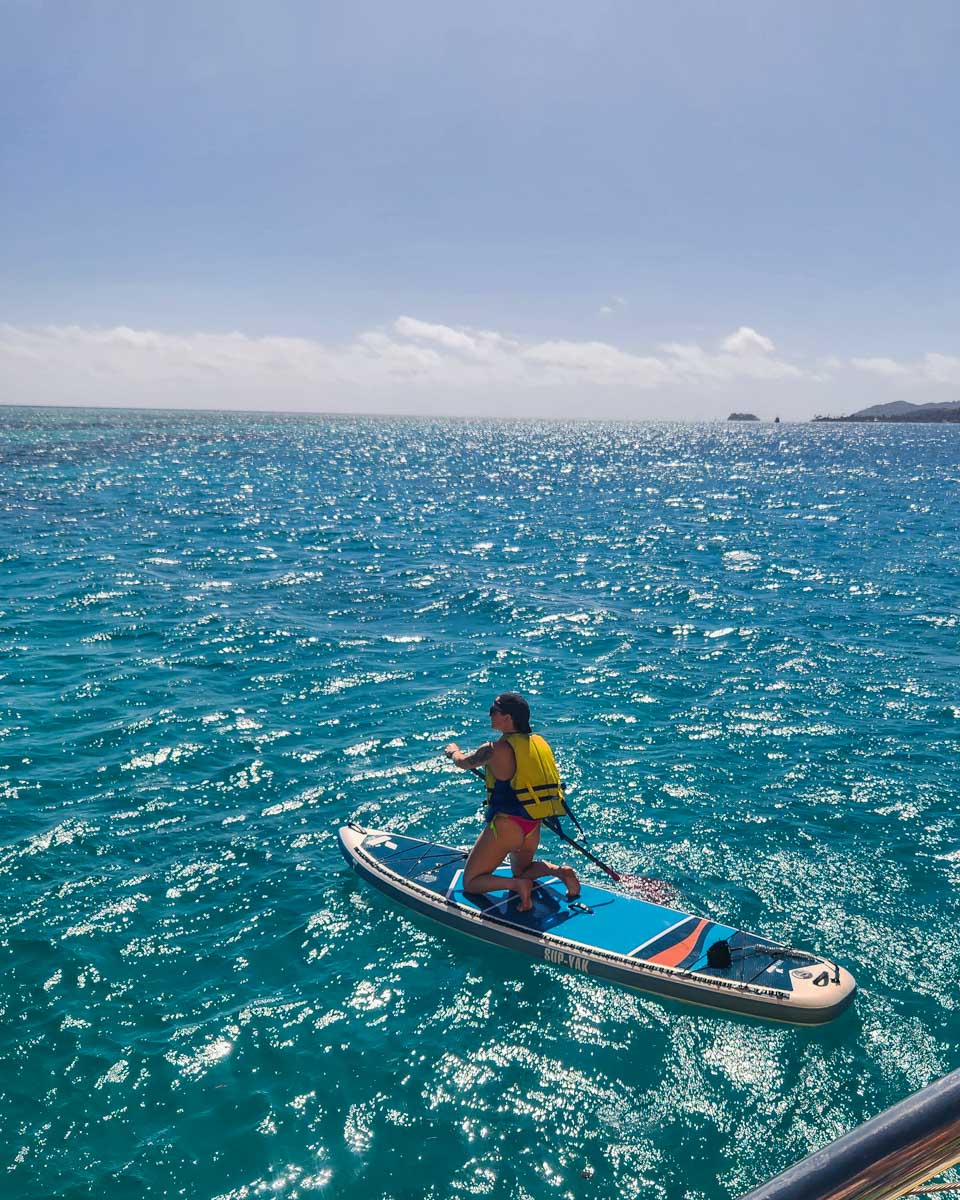 SUP on the Fijian Islands and Snorkel Full-Day Whales Tale Cruise