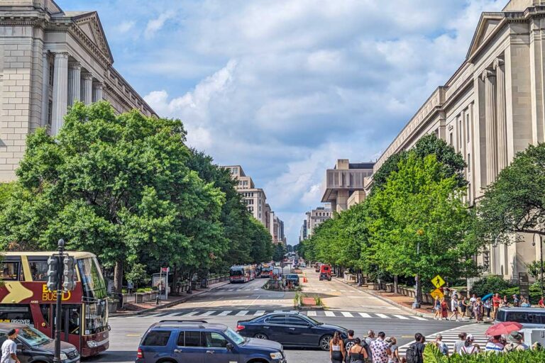 Scenic view of a street in Washington DC