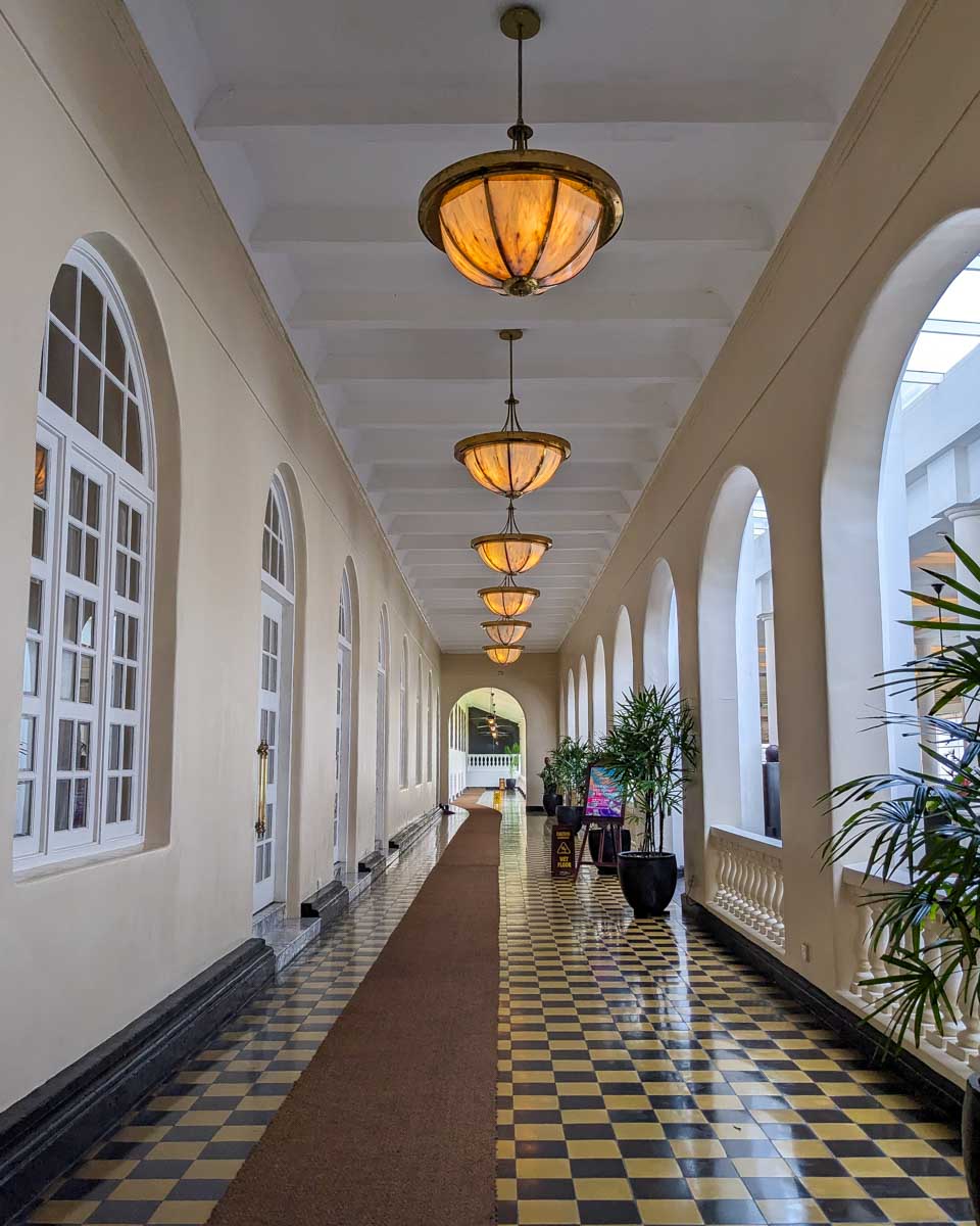 The inside of Galle Face Hotel Colombo Sri Lanka