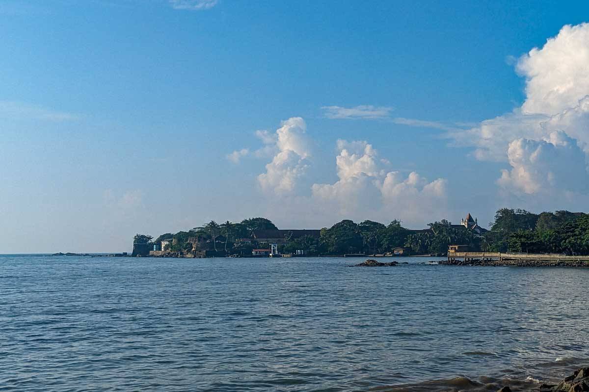 The view of Galle Fort from the beach Galle Sri Lanka
