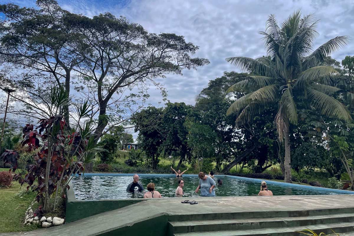 A hot spring at tifajek mud pools fiji