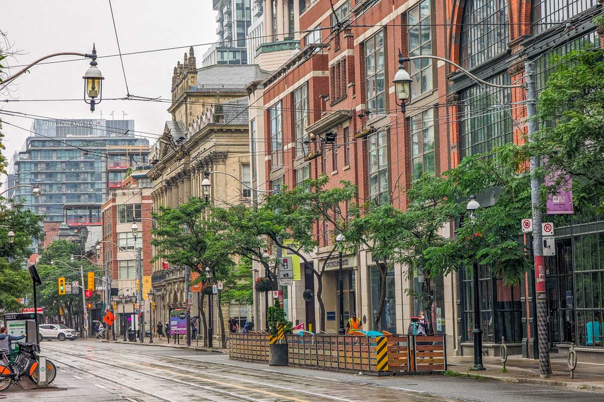 A raining day in Old Toronto in the CBD