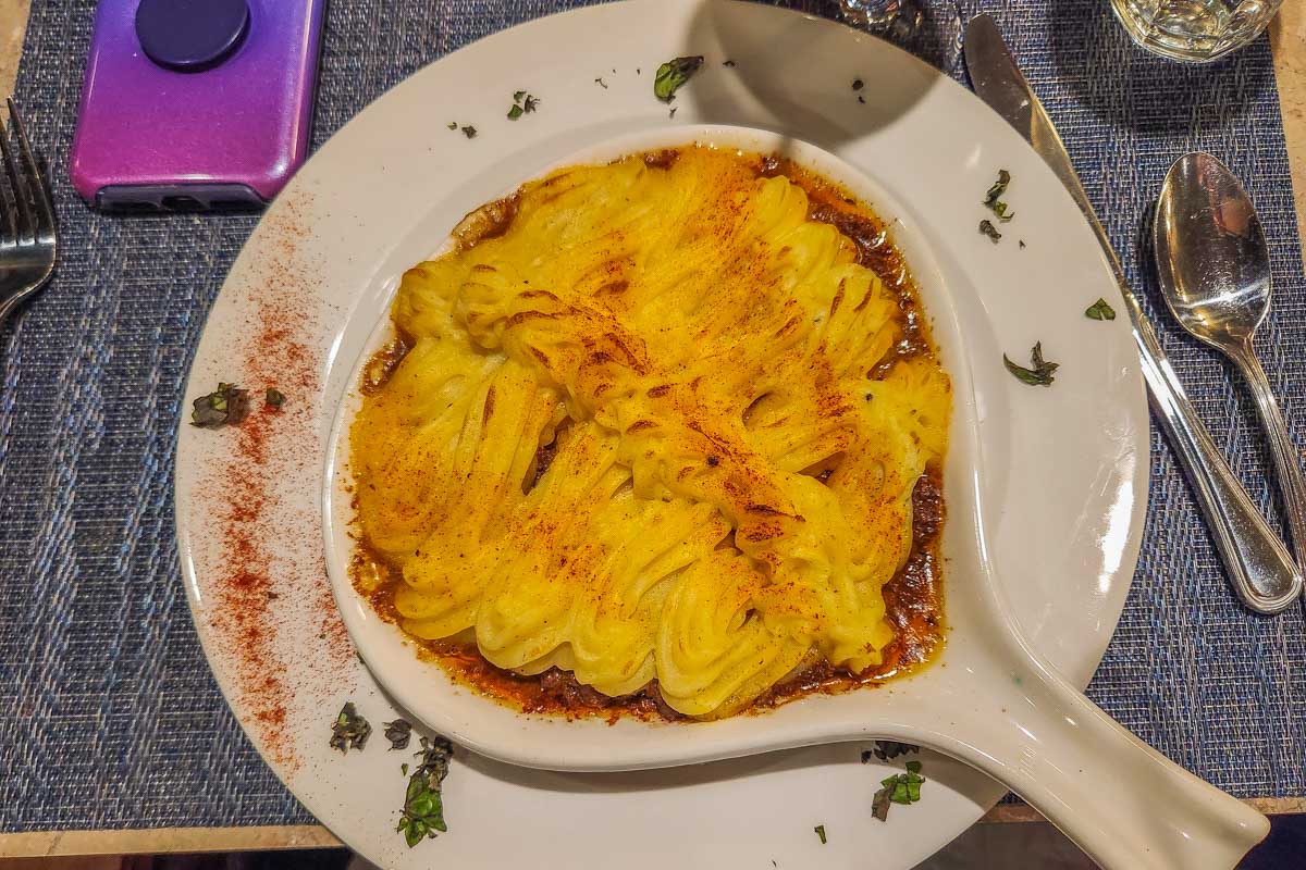Bison Pie from The Crossing Resort on the Icefields Parkway
