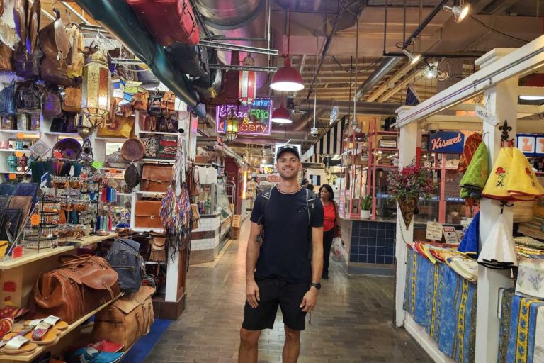 Daniel smiling at Reading Terminal Market Philadelphia