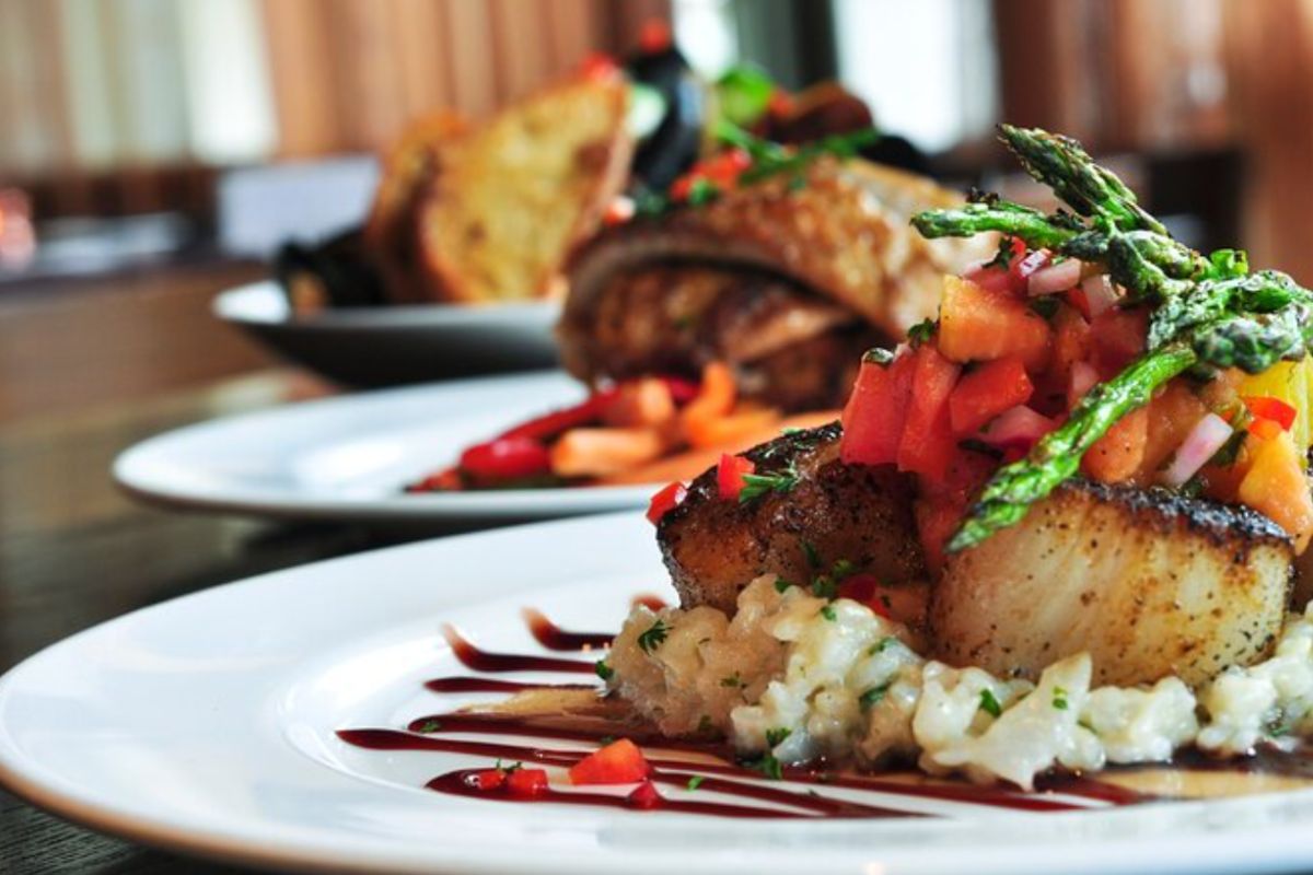 A beautiful fish dish on the Finer Things Dinner Tour