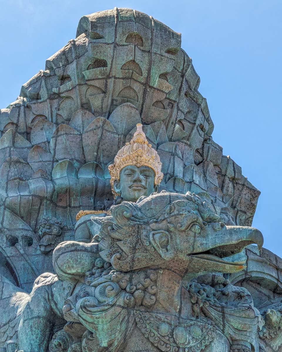 Large statue at the Garuda Wisnu Kencana Cultural Park in Uluwatu Bali