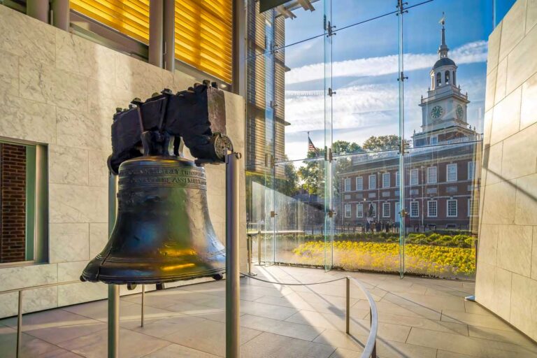 Liberty Bell in Philadelphia United States on a summer day