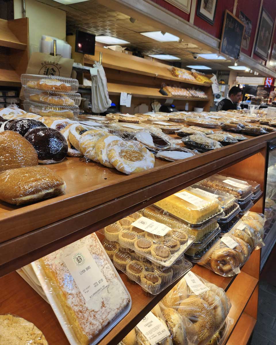 Pastries on a shelf at Reading Terminal Market Philadelphia