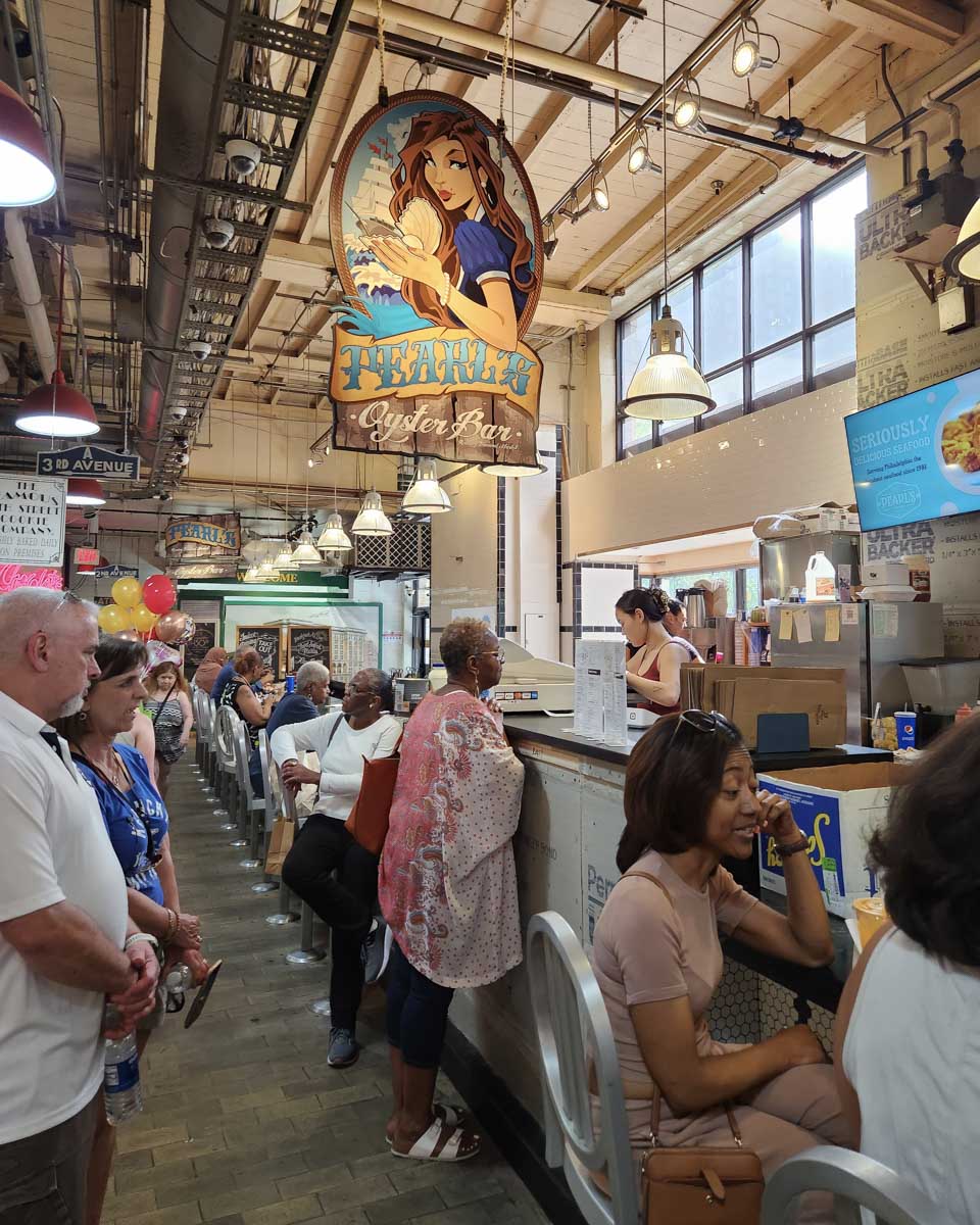 Pearls oyster bar at Reading Terminal Market Philadelphia
