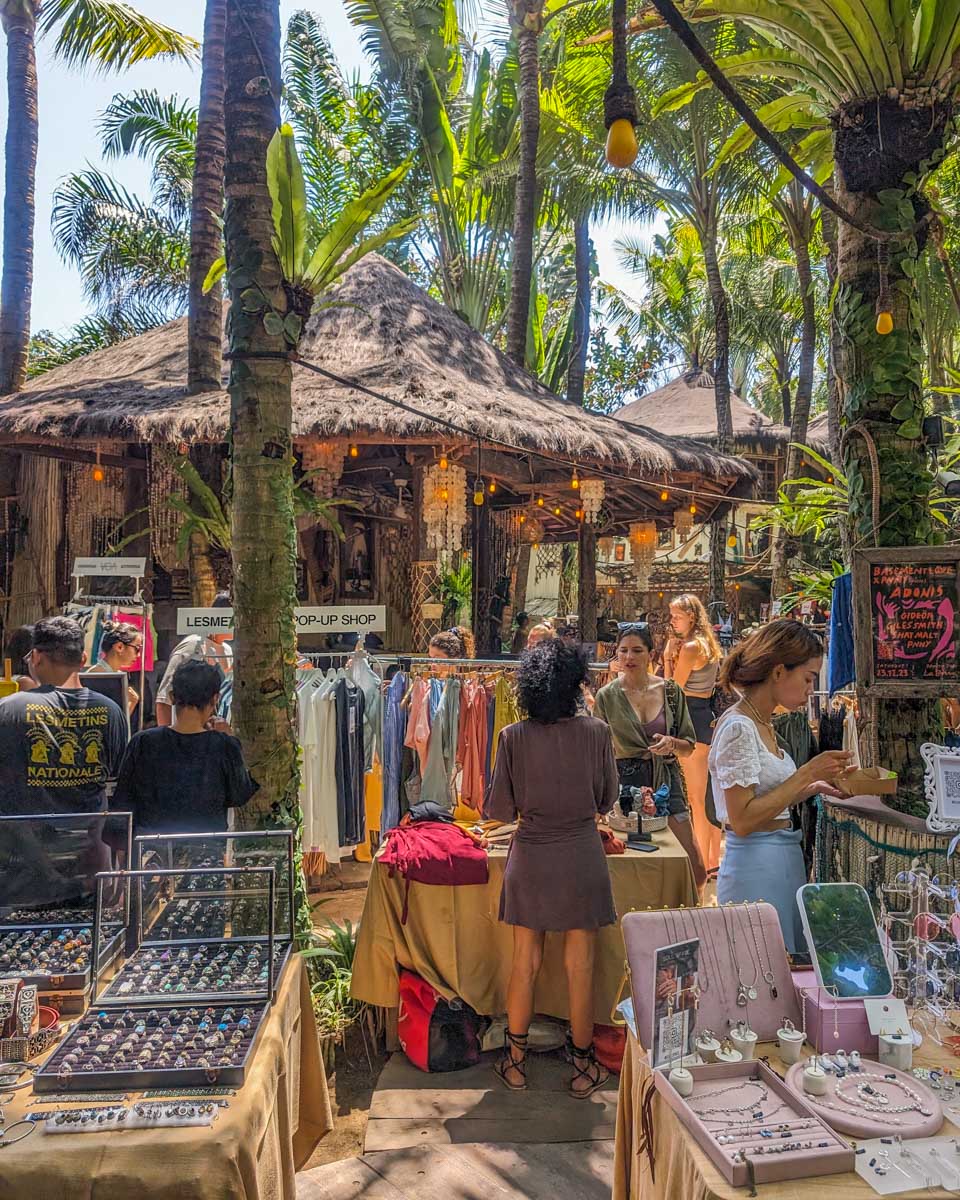 Stalls at the La Brisa Farmers Market in Canggu, Bali