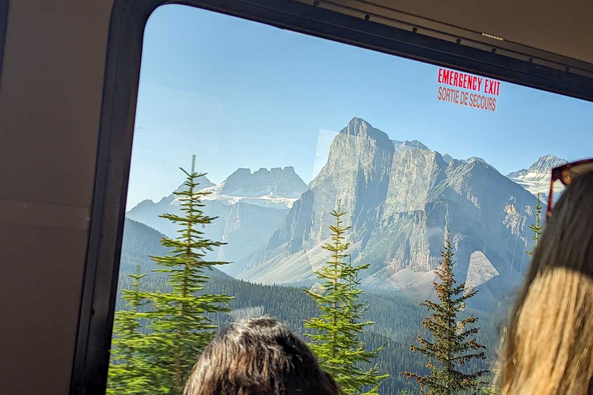 The shuttle from Banff to Colombia Icefields on the Icefields Parkway