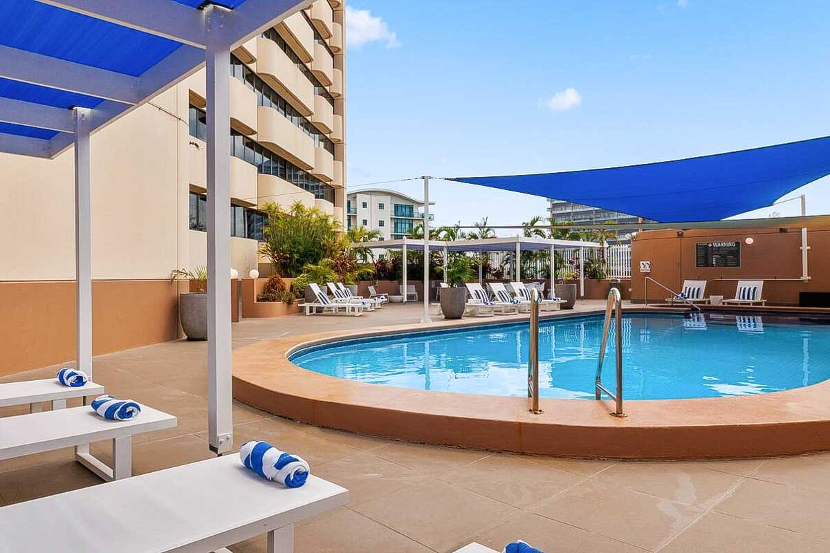 The outdoor pool at the Hilton Darwin