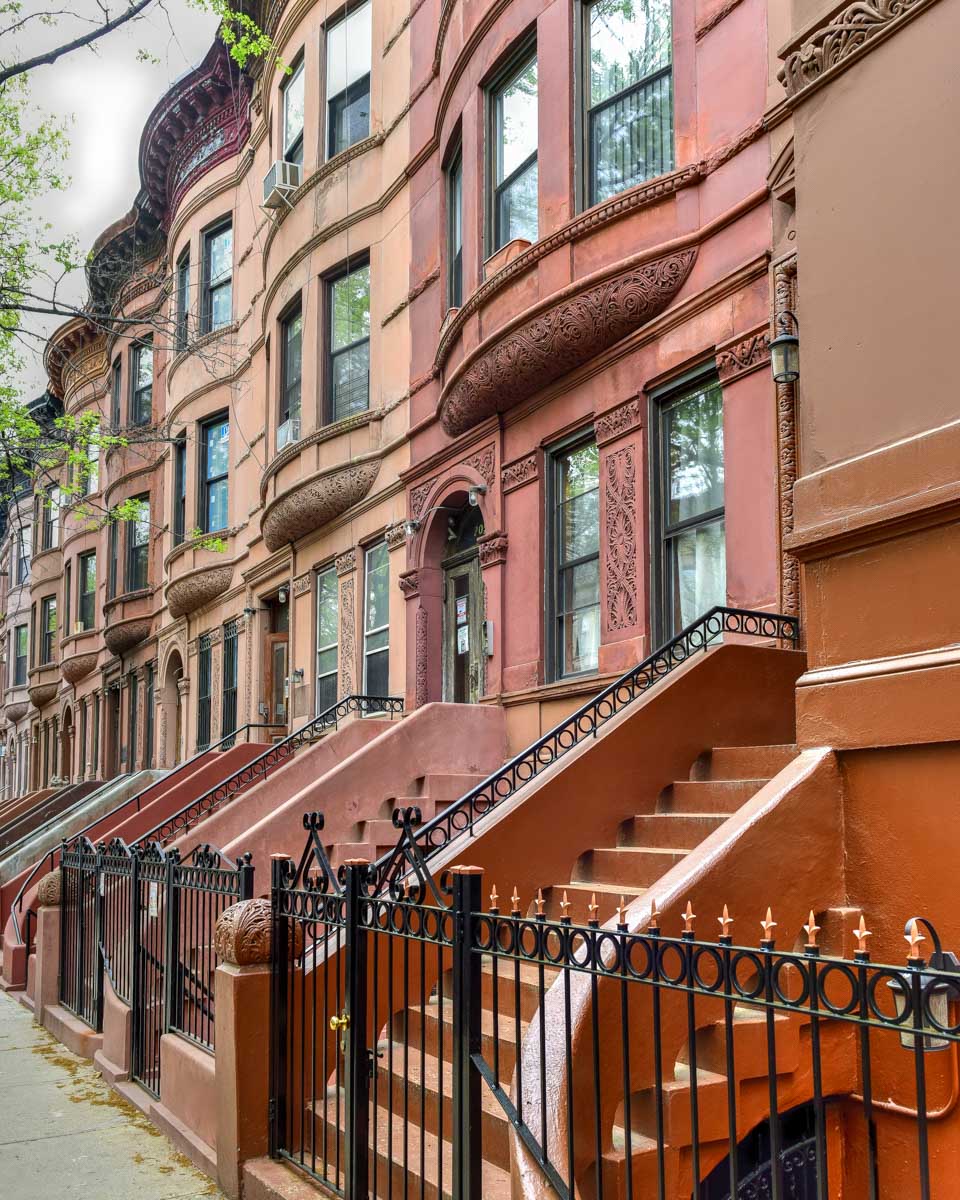 A brownston building in Harlem New York