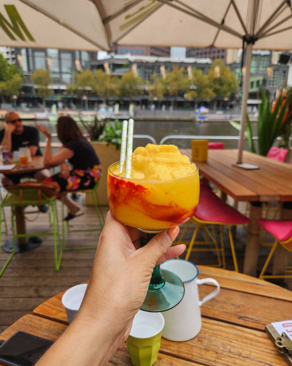 A cocktail at Afloat in Melbourne, Australia