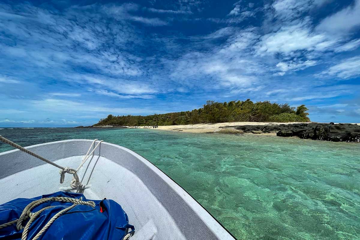 A ferry on its way to one of the Yasawa Islands Fiji