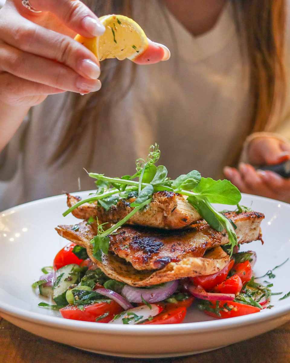 Chicken dish at Vespa Rossa