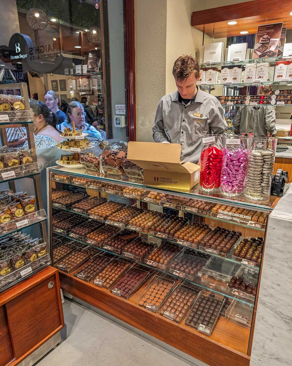 Haigh’s Chocolates inside the Block Arcade in Melbourne, Australia